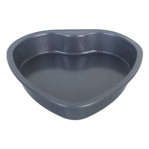 RockyTeflon Heart Shape Cake Mold, 26 cm - Dark Grey