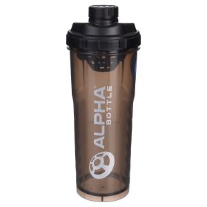 Alpha Plastic Sports Water Bottle, 1 Liter - Black
