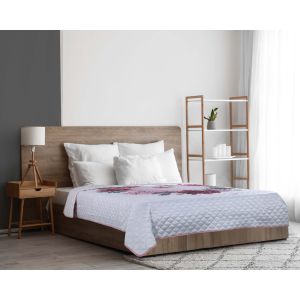 Microfiber Bed Cover, 240x240 cm, 2100 gm - Rose