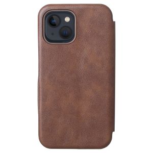 HDD Leather Foldable Protection Cover, Compatible with iPhone 13 Pro Max - Brown