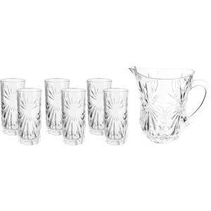 RCR Glass Juice Set, 7 Pieces - Clear