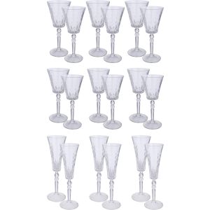 RCR Glass Glasses Set, 18 Pieces - Clear