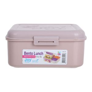 Joy Square Lunch Box with Divided internal Plate, 1.65 Liter 