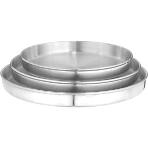 Al Ahram Aluminum Oven Tray Set, 3 Pieces - Silver