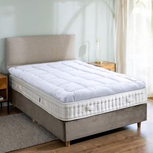 مرتبة تطرية فايبر المأمون، 160×200 سم - ابيض