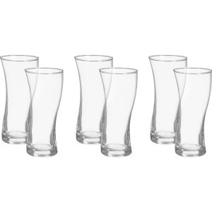 Ocean Glass Juice Cup Set, 6 Pieces, 365 ml - Clear