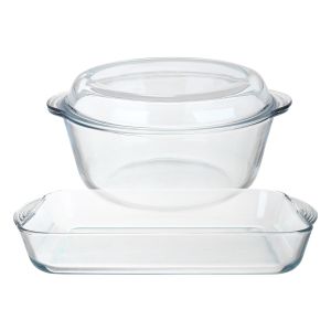 Pasabahce Borgam Thermal Glass Set, 3 Pieces - Clear