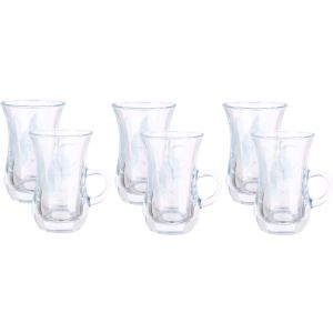 Dimlaj Glass Istikana Tea Set, 6 Pieces, 150 ml - Clear
