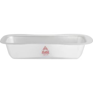 Al Ahram Aluminum Rectangular Cake Mold, 25 cm - Silver