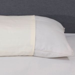 كيس مخدة سرير قطن محلة، 45×120 سم - بيج
