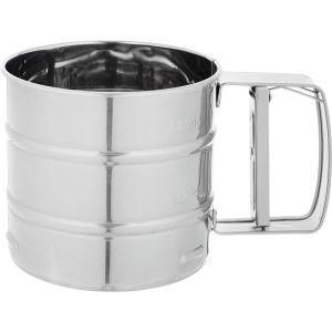 Stainless Steel Sieve, with Handle, Mug Shape, 250 ml - Silver