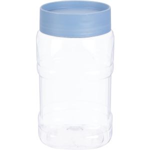 Max Plast Squared Plastic Jar, 580 ml - Grey