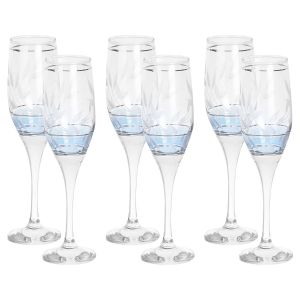 Glass Cup Set, 6 Pieces - Multicolor
