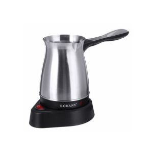 Sokany Sk-214  Coffee Kettle, 600 Watt, 5 Cups - Black Silver