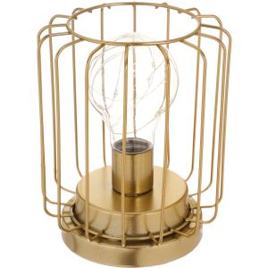 Metal Desk Lamp with Battery, Size 15 cm - Gold