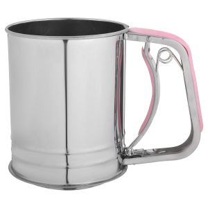 Stainless Steel Flour Sieve - Silver Pink