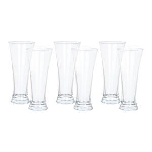 Glasses Cups Set, 6 Pieces - White