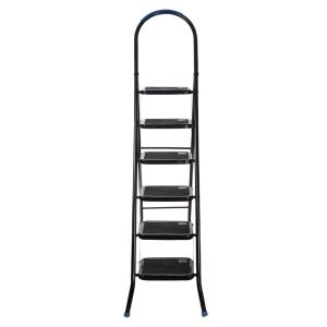 Sara Metal Ladder, 6 Stairs - Black
