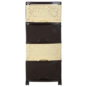 Al Helal & Star Commode, 4 Dawers 48.5×39.8×10 cm - Brown Beige