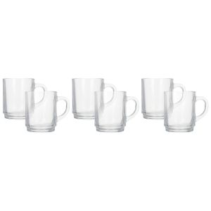 Luminarc Glass Mug Set, 6 Pieces - Clear