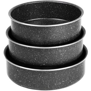 Lazord Granite Pro Oven Tray Set, 3 Pieces - Black