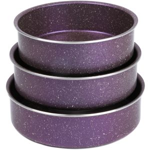 Lazord Granite Pro Oven Tray Set, 3 Pieces - Mauve