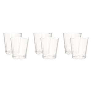 Ocean Glass Water Cup Set, 6 Pieces - Clear