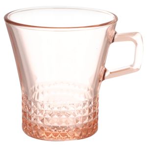 Pasabahce Covers Glass Tea Cup, 250 ml - Pink