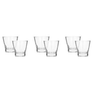 Ocean Glass Cup Set, 6 Pieces - Clear