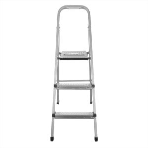 El Nozha Metal Ladder, 3 Stairs - Silver