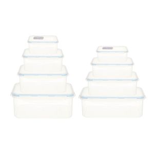 Al Qaed Refrigerator Box, 8 Pieces - Clear Blue