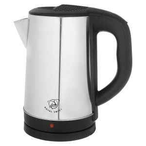 Royal Swiss RS-EK01-SLK Electric Kettle, 1500 Watt, 2 Liter - Silver Black