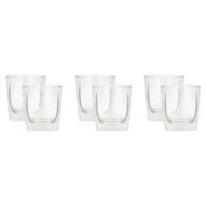 Ocean Glass Cup Set, 6 Pieces - Clear