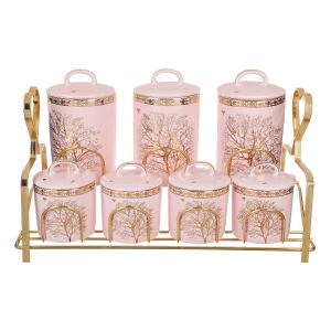 Lotus Dream Porcelain Spice Set, 7 Pieces 