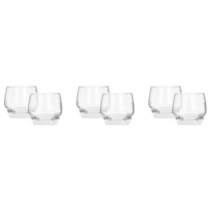 Ocean Glass Cup Set, 6 Pieces - Clear