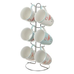 Lotus Dream Porcelain Mug Set, 6 Pieces