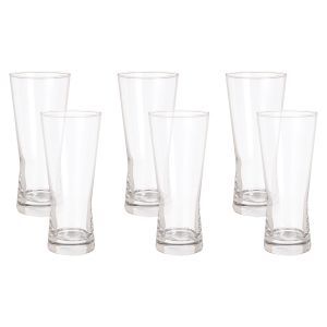 Ocean Glass Cup Set, 6 Pieces, 400 ml - Clear