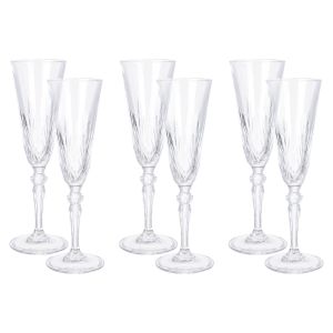 RCR Glass Cup Set, 6 Pieces - Clear