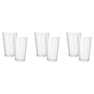 Ocean Glass Cup Set, 6 Pieces - Clear