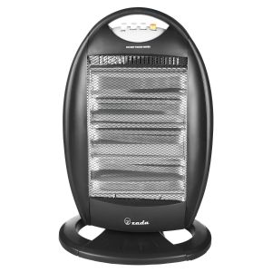 Zada Zsh-120 Electric Heater, 3 Candles, 1200 Watt - Black Silver