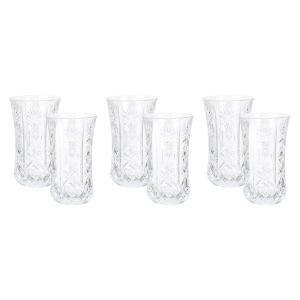 RCR Glass Cup Set, 6 Pieces - Clear