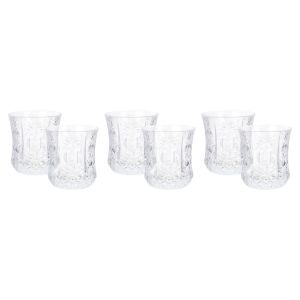 RCR Glass Cup Set, 6 Pieces - Clear