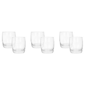 Ocean Glass Water Cup Set, 6 Pieces - Clear