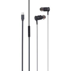 Awei PC-15T BLACK Wired Earphone, Type-C, Noise Isolation, Hi-Fi Stereo Sound, Microphone, 1.2 mm - Black