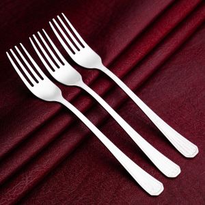 Nouval Lines Forks Set, 3 Pieces - Silver