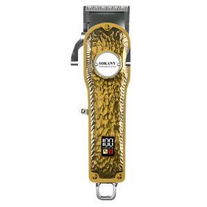 Sokany SK-LF-9976 Men Professional Hair Trimmer, Lithium Battery 2500 mAh, Digital Screen - Gold