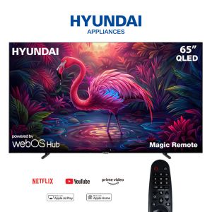 Hyundai L65HYNDA750 Smart TV, 65 inches, 4K QLED, Magic Remote, Built-in Receiver - Black