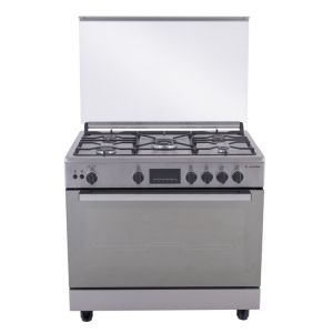 Ariston ARR9GGF33229XNA gas stove, 90x60 cm, 5 burners, digital - silver