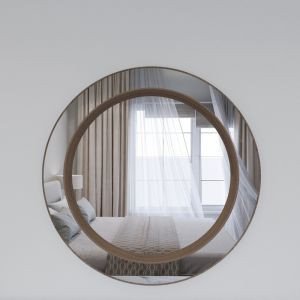 Glass Modern Dresser Mirror, 80 cm - Silver