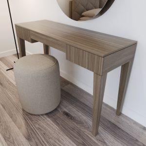 MDF Wood Modern Dressing Table, 136×78×44 cm - Wooden